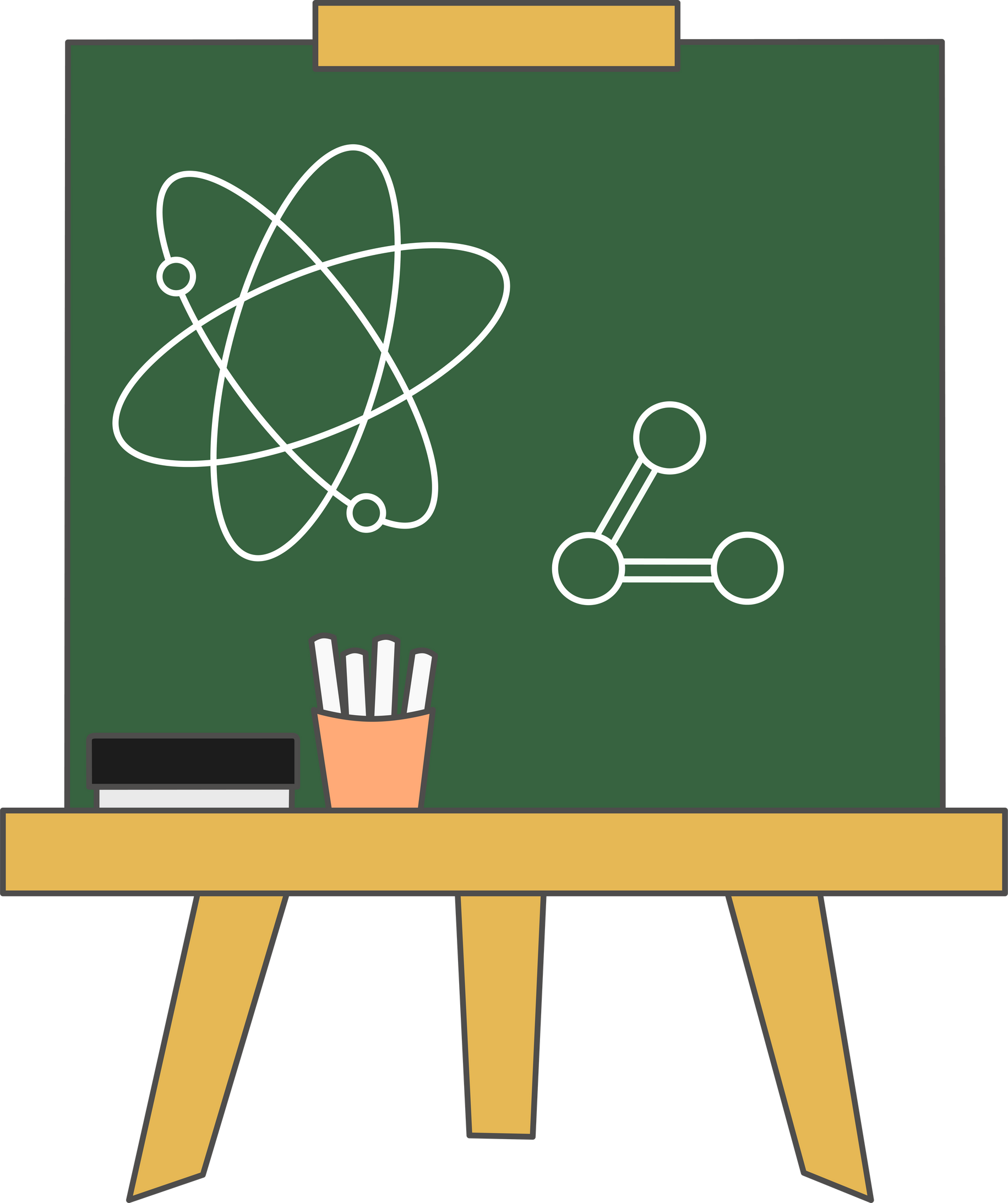 Green board for Teaching Illustration